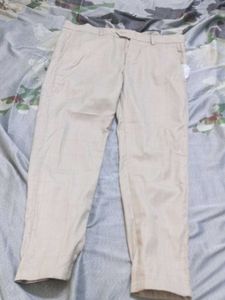Beige Casual Pants