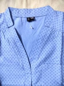 Blue Patterned Blouse