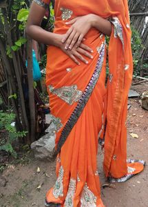 Designer Saree With Ready Made Blouse