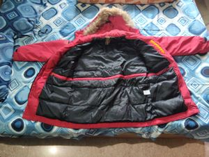 Red Casual Bomber Jacket
