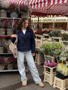 Zara Double Breasted Wool Blend Coat