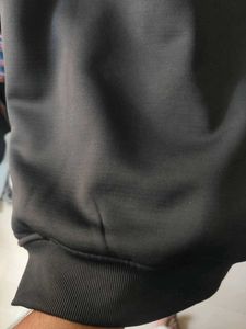 Black Zip-Up Jacket with rib