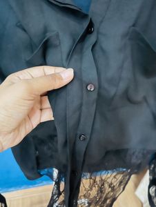 Black Net Shirt