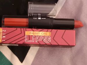 2 in 1 matte nude shade Lipstick with freebies