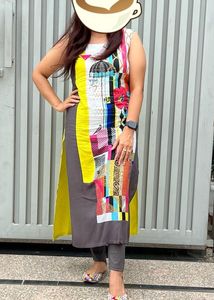 Multicoloured Elegant W Kurta