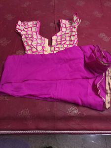 Saree With Streched Blouse Size 30