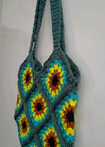Crochet 🧶 Granny Square Tote Bag