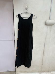 Black Button-Down Dress