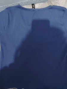 Blue Button-Down Top