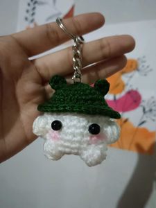 Crochet Frog Keychain