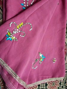 Magenta Colour New Saree