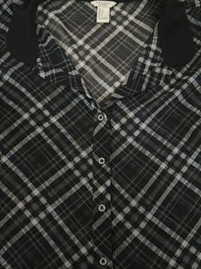 Forever 21 Plaid Sheer Blouse