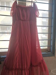 Pink/Mauve Ruffled Dress