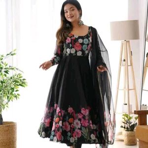 Floral Anarkali Kurta Set
