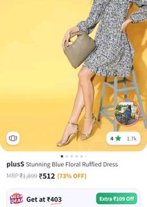A Blue Ruffled Dress