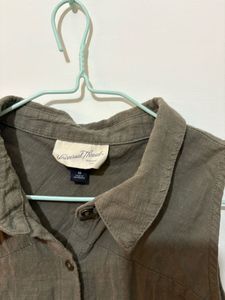 Olive Green Shirt Top