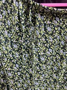 Floral green long skirt