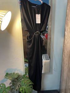 Chic Black Zara Cutout Maxi Dress(negotiatable )