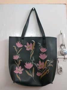 Floral Print Tote Bag