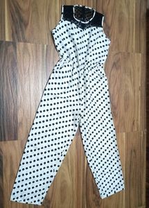 Polka Dot Sleeveless Jumpsuit