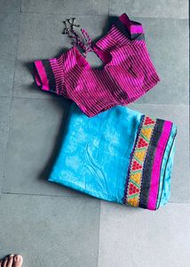 Clock Desgine Saree