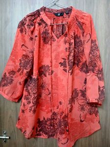 Floral Print Tunic Top