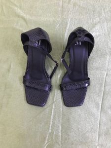 Croc Textured Heel 3.5 inches(UK-2)ind 35