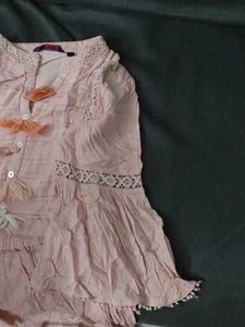Vintage Inspired Peach  Dress