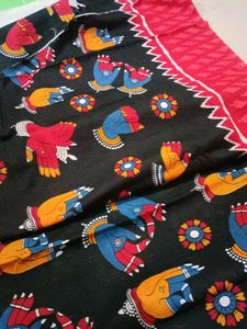 Printed Ethnic Fabric mulmul saree