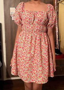 Floral Off-Shoulder Mini Dress
