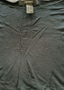 Black Crop Full Sleeves Top