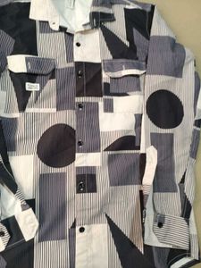 Geometric Pattern Shirt, M Size