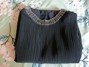 Pleated Black Top