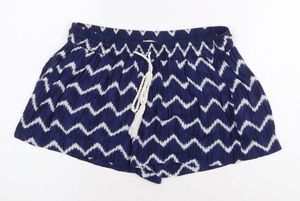 H&M  Womens Blue Viscose Blend Sweat Shorts