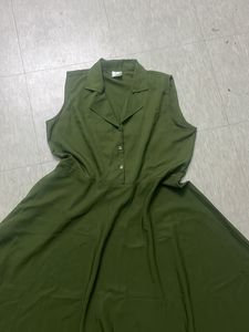 bottle green flare maxi dress