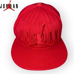 Rare Vintage Jordan 100% Wool Snapback Cap - Red
