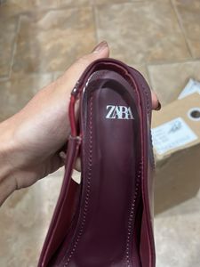 ZARA Burgundy Heels