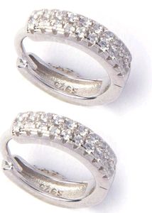 925 Sterling Silver Double Line Earrings 1 pair