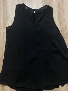 Black Chiffon Formal Top