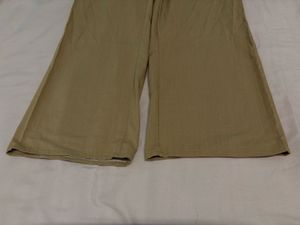 Khaki Wide Leg Trousers
