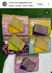 New And Unique Saree With Design Blouse Piece