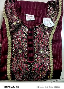 Embroidered Maroon Salwar Kameez Set