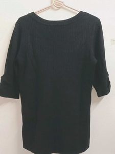 Black ¾ Sleeve Top