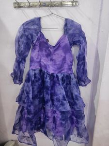 Organza Dress With Hair Bow