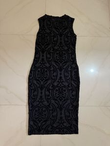 Shein Mock Neck All Over Print Dress