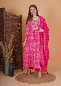 Pink Embroidered Anarkali Suit