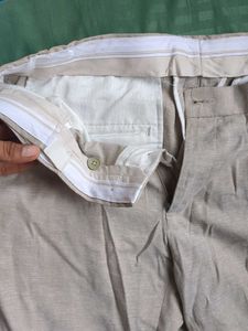Beige pants straight slim fit. 32 M size