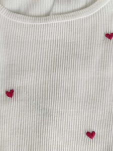 Heart Embroidered Tank Top