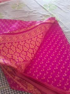 Pink &amp; Gold Floral Fabric