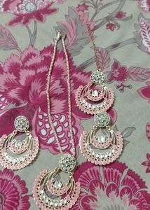 Pink Stone Jewelry Set
